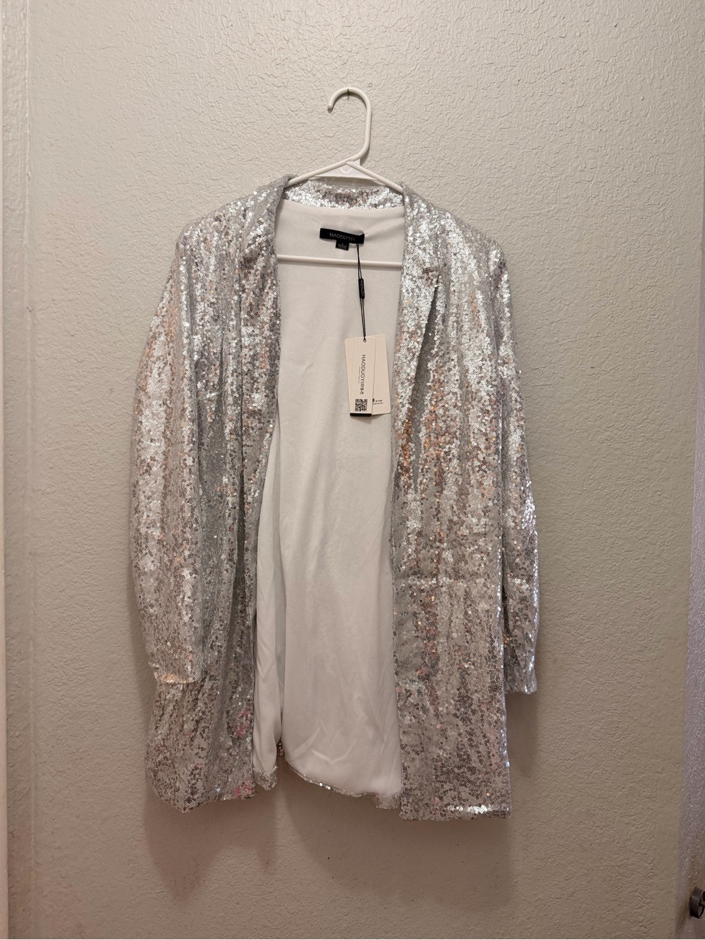 Amazon Silver Sequin Blazer Jacket